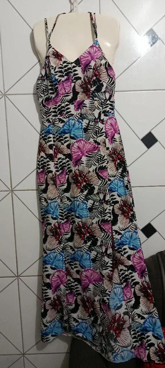 Vestido longo da Zig fina