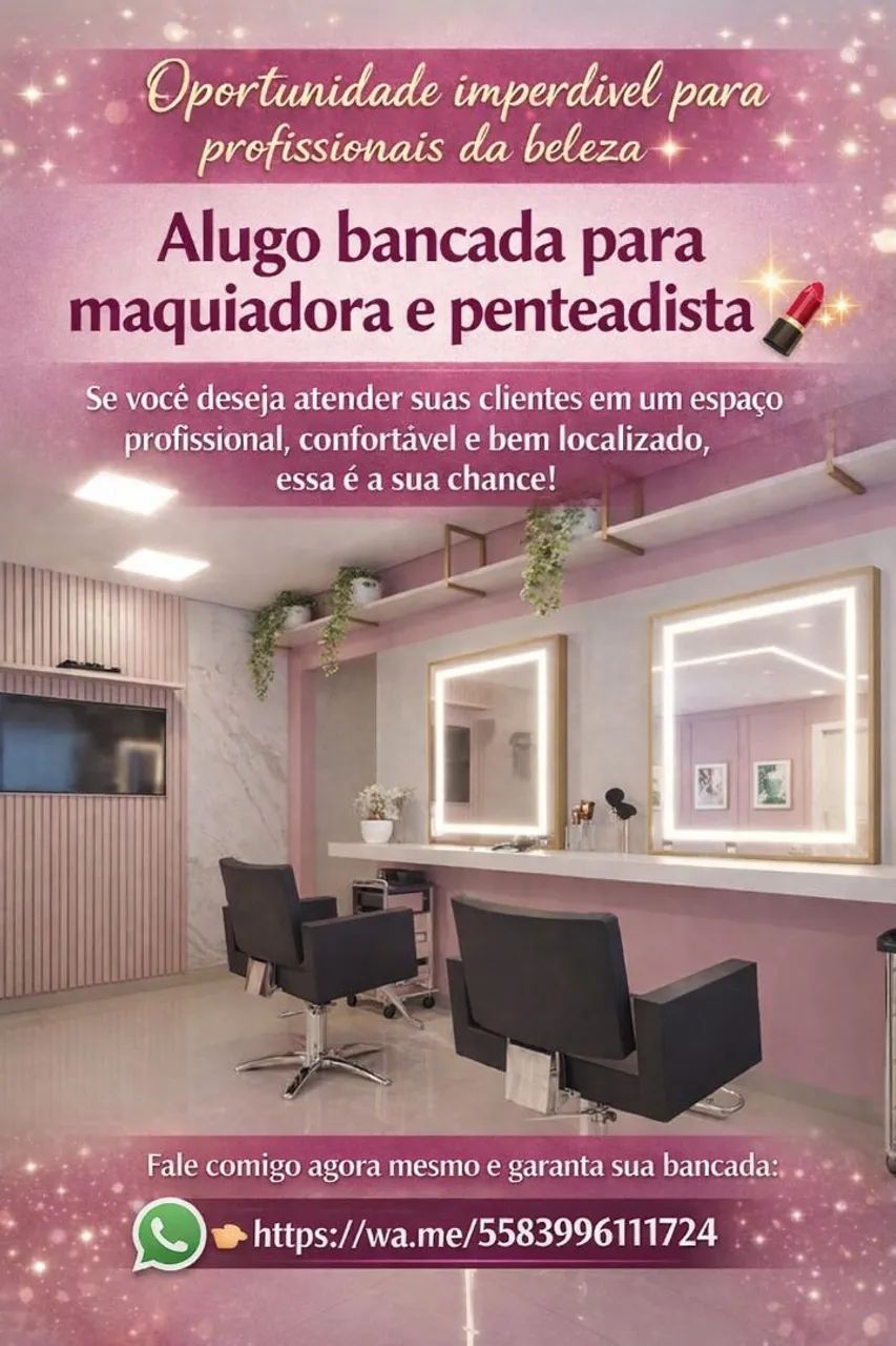 ALUGO BANCADA PARA Maquiadora ou Penteadista
