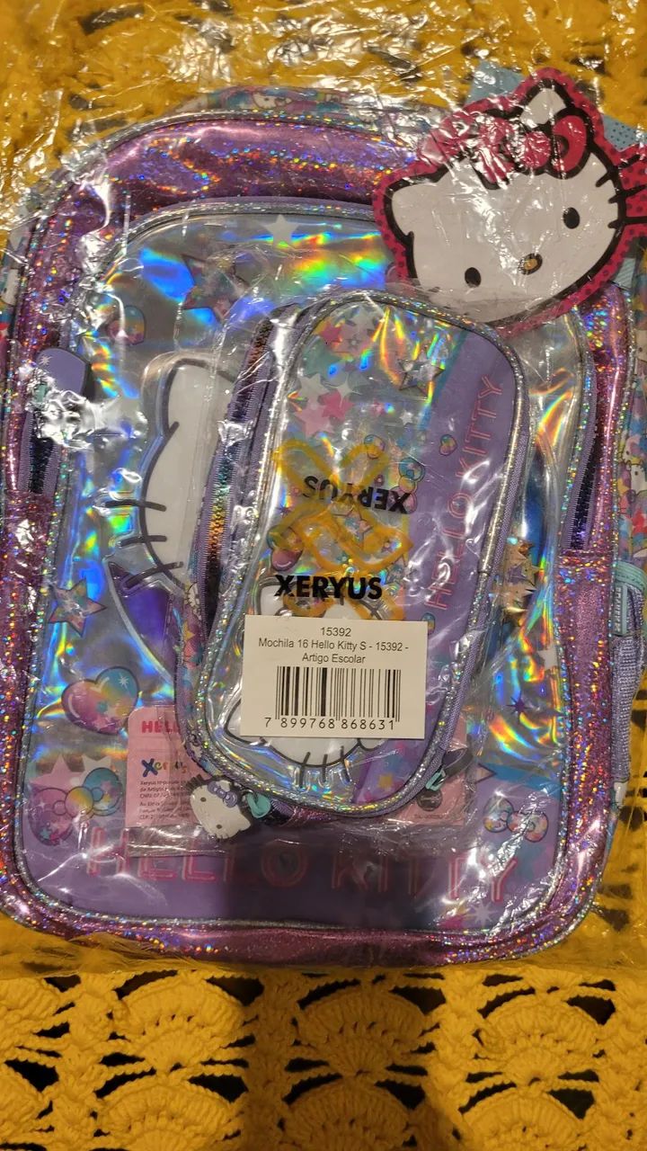 Mochila e estojo Hello Kitty 65573791542915125