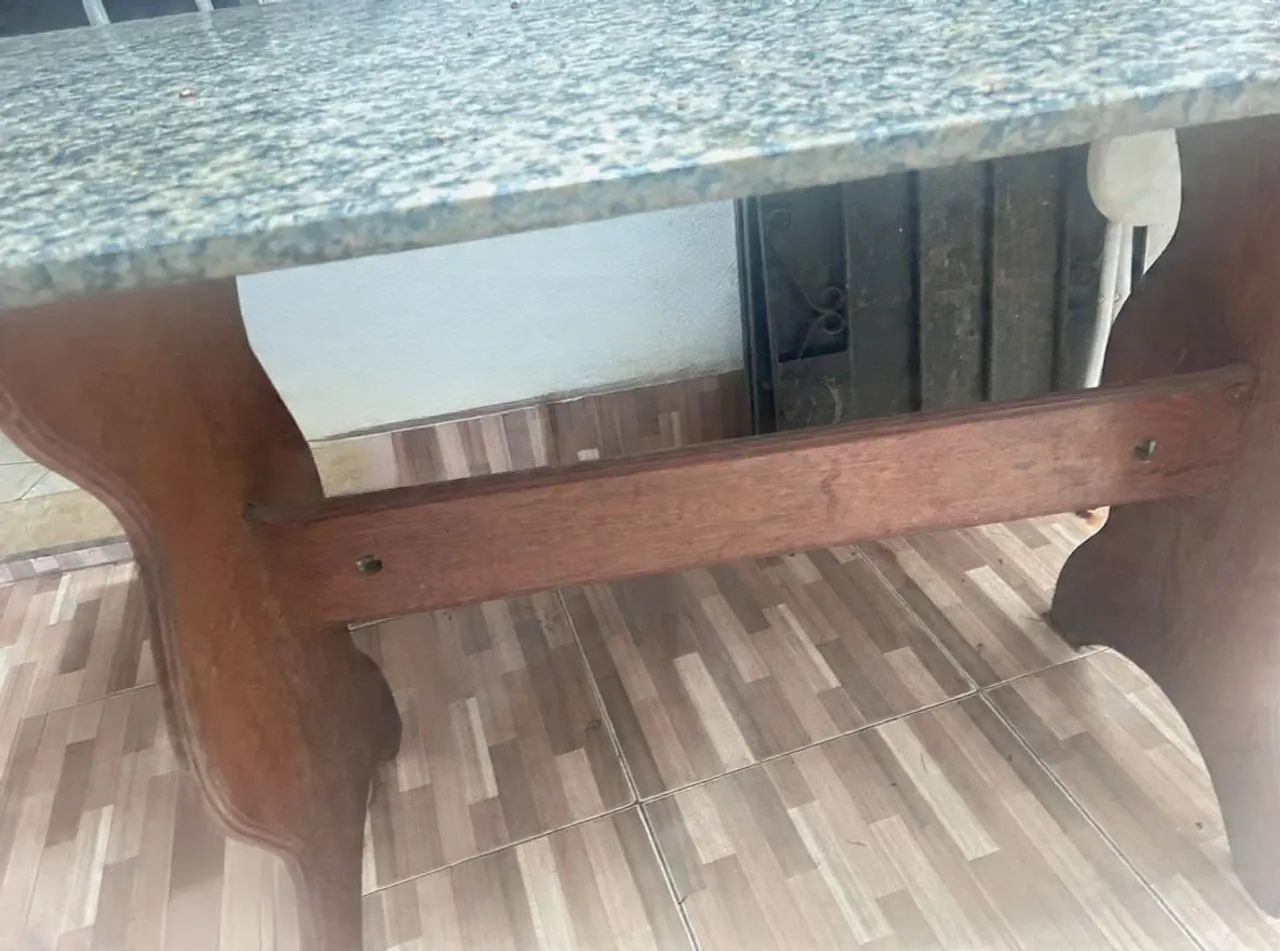 Mesa de granito com base de angelim - Foto 2