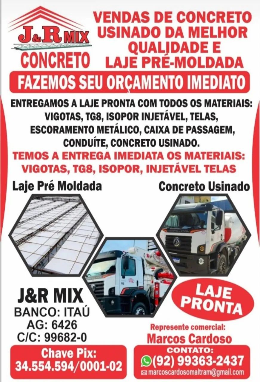 vendas de concreto usinado e laje pré-moldada em geral - Foto 2