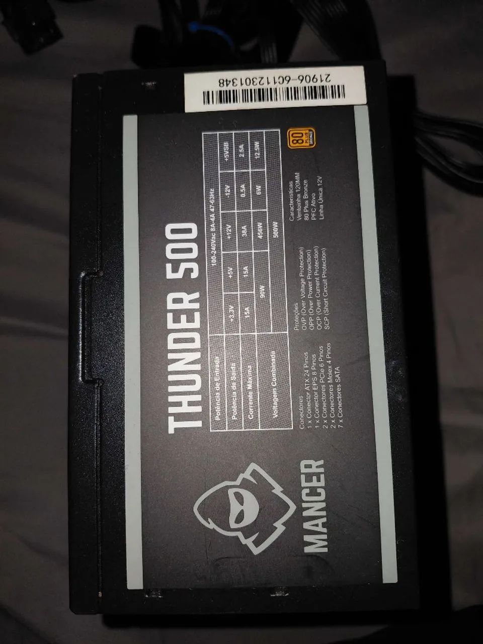 Fonte Mancer Thunder 500w 80 Plus Bronze - Foto 2