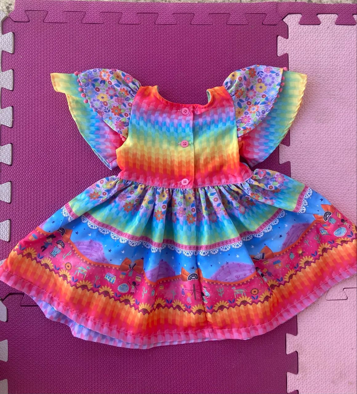 Vestido Junino Alphabetinho 9-12 meses - Foto 2
