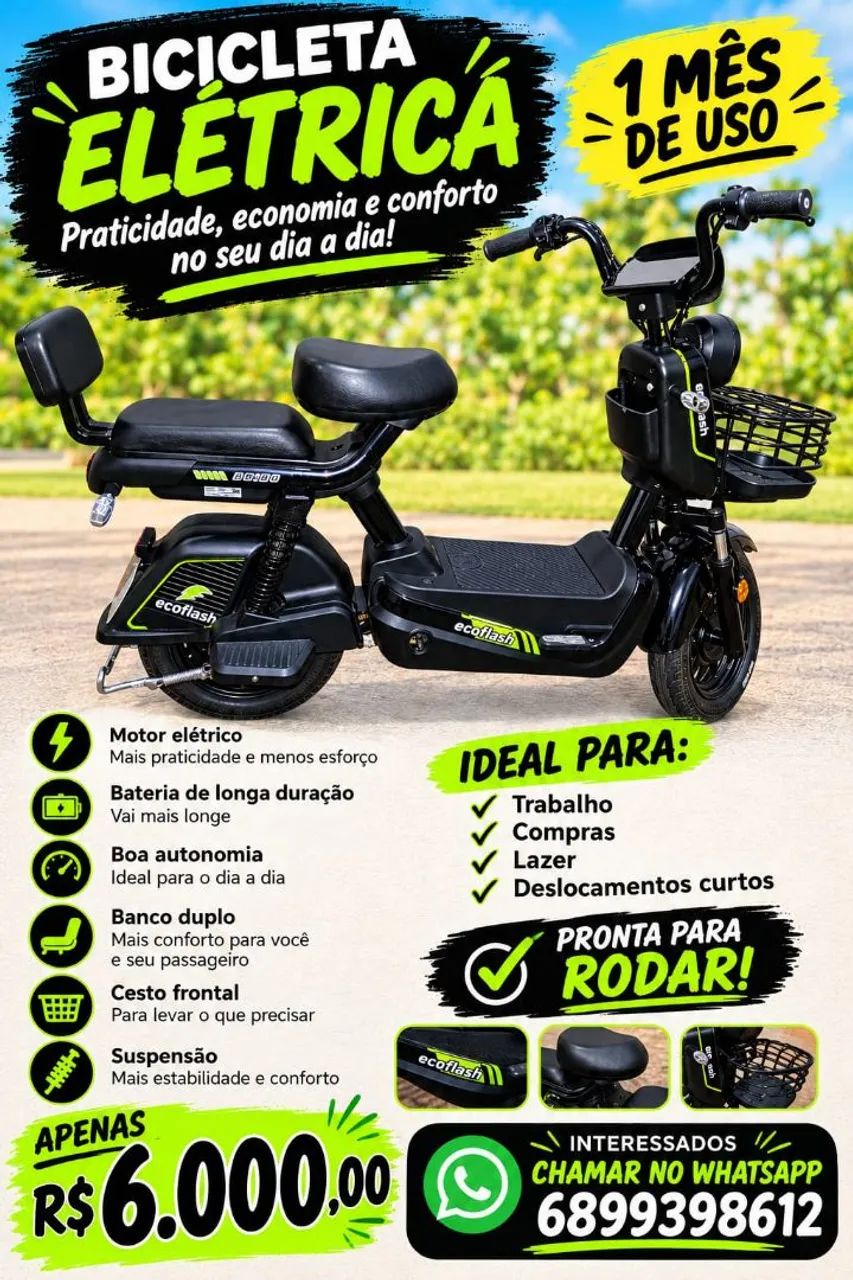 Vende-se bicicleta elétrica 