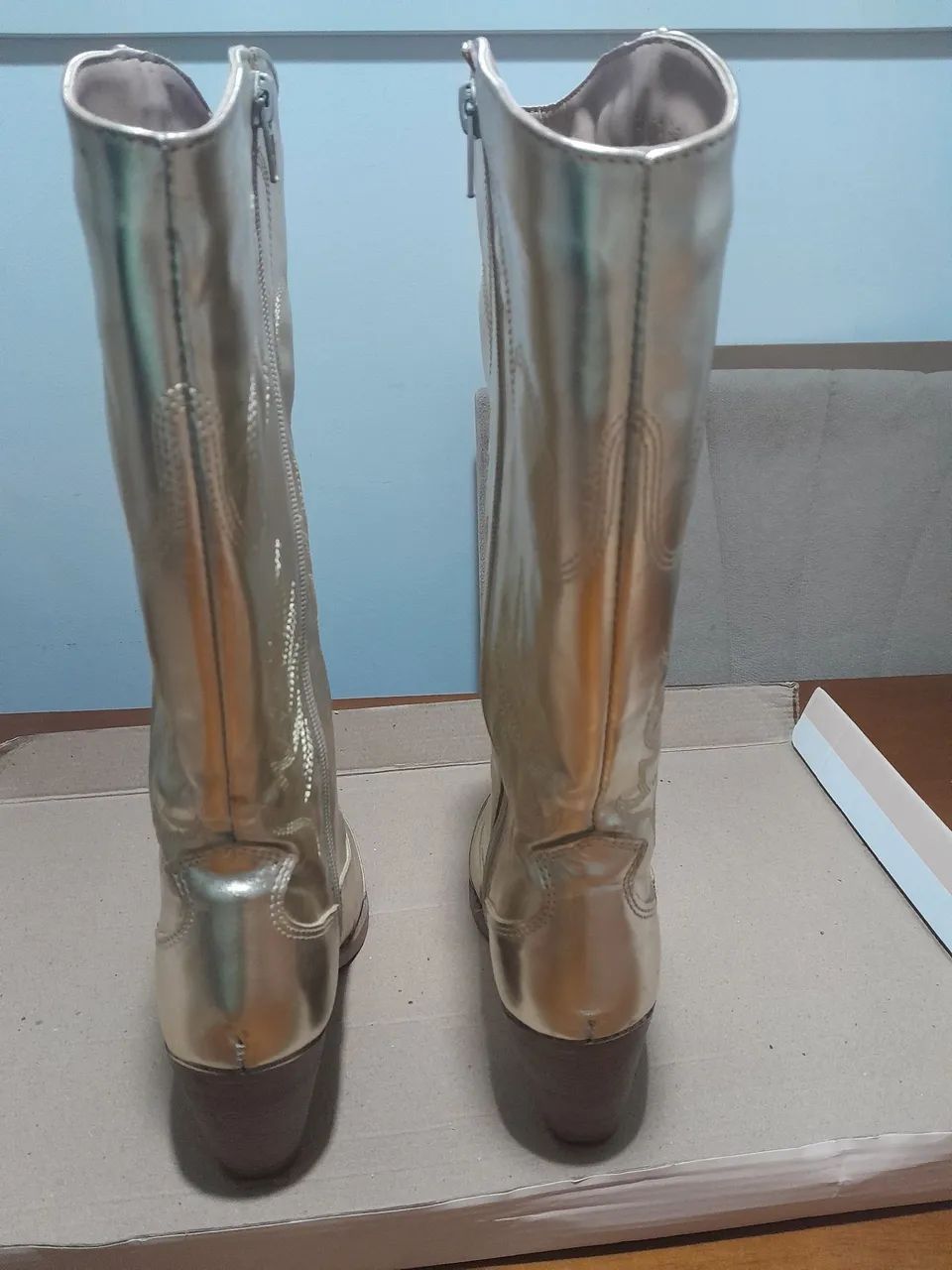 BOTA TEXANA DOURADA N°35 - Foto 5