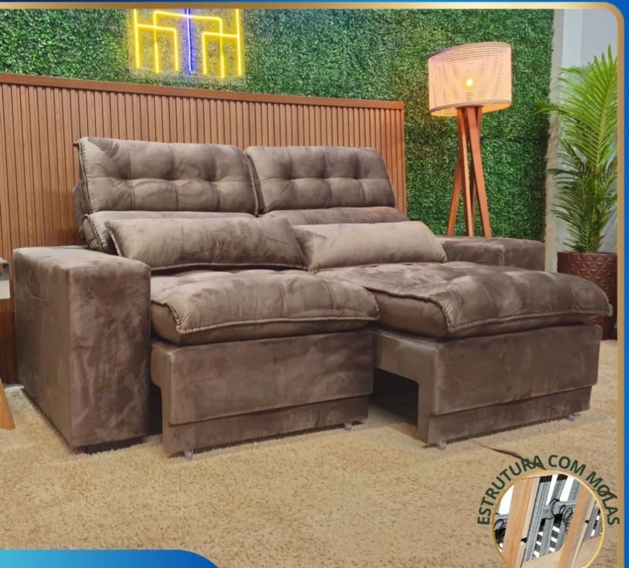 Sofa retrátil e reclinável p/4 lugares - Foto 4