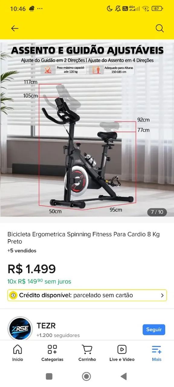 BIKE ERGOMÉTRICA SPINNING  - Foto 5