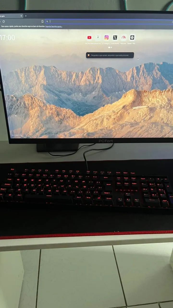 Teclado Gamer Redragon Mitra switch marrom