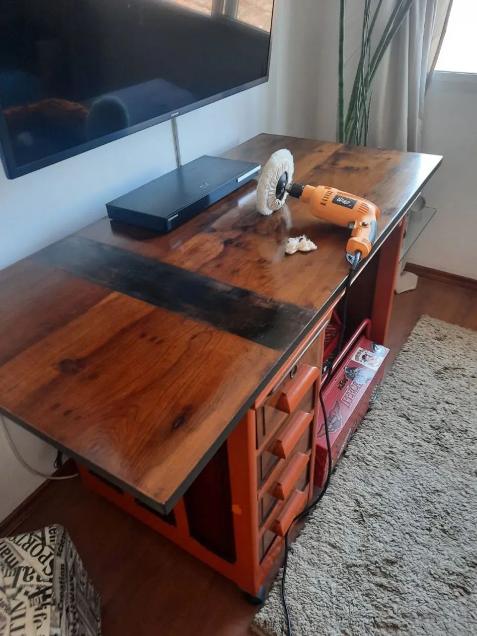 Mesa escritório antiga  - Foto 2