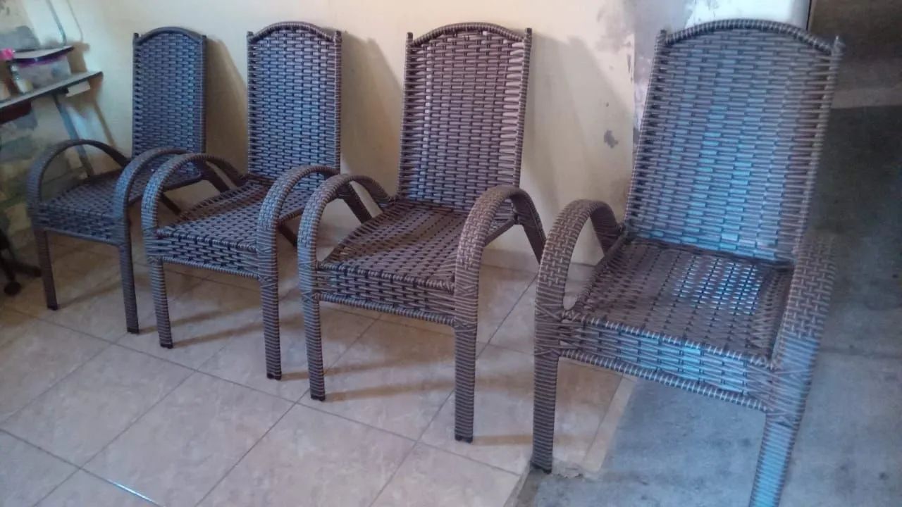 Conjunto de cadeiras semi novo  - Foto 3