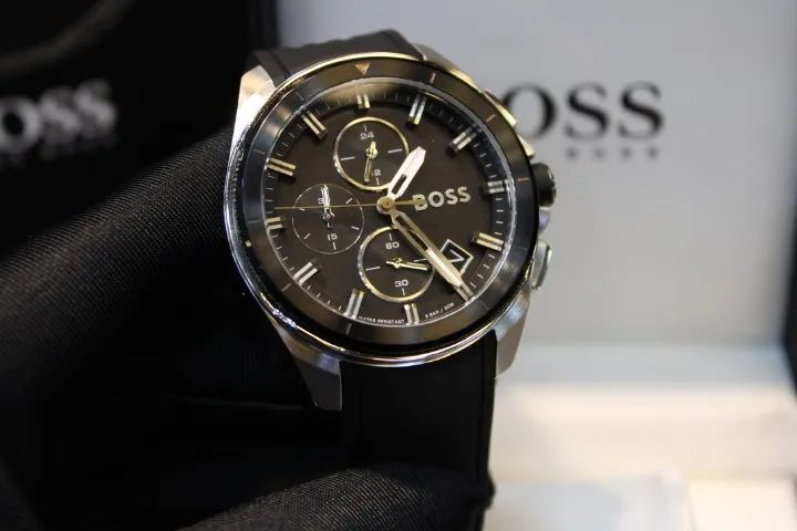 オハナ　16インチ Relógio Masculino BOSS Volane 1513953 44 mm Pulseira de Silicone