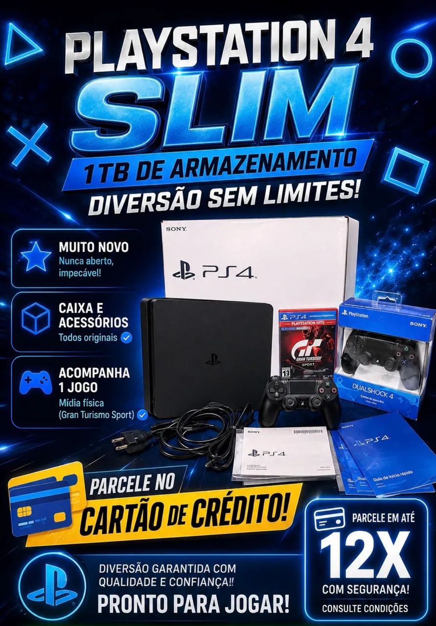 PlayStation 4 Slim Completo 
