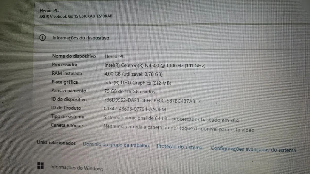 Notebook Asus (5 meses de uso) - Foto 2