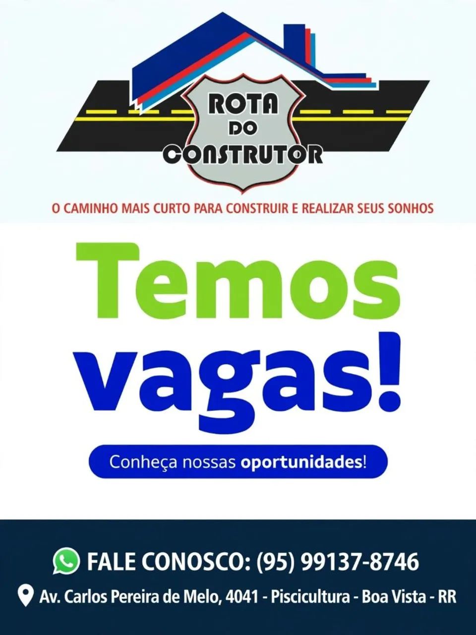 Oportunidade de Emprego em Loja de Material de construção 
