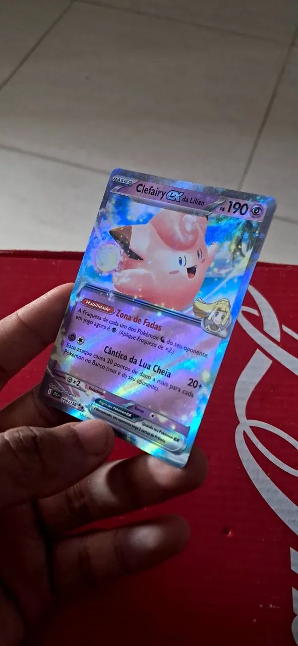 Carta pokémon- Clefairy Ex da Lílian (056/159)