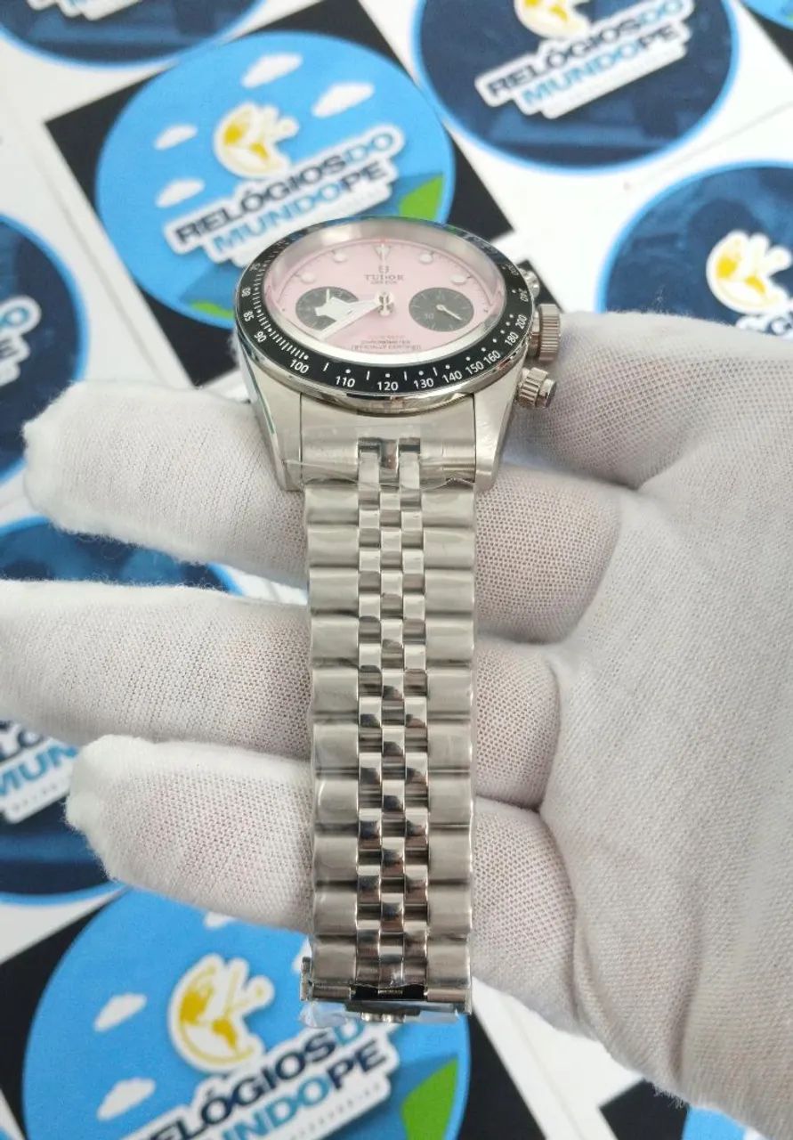 RELOGIO CHNOGRAPH FUNDO ROSA  - Foto 2