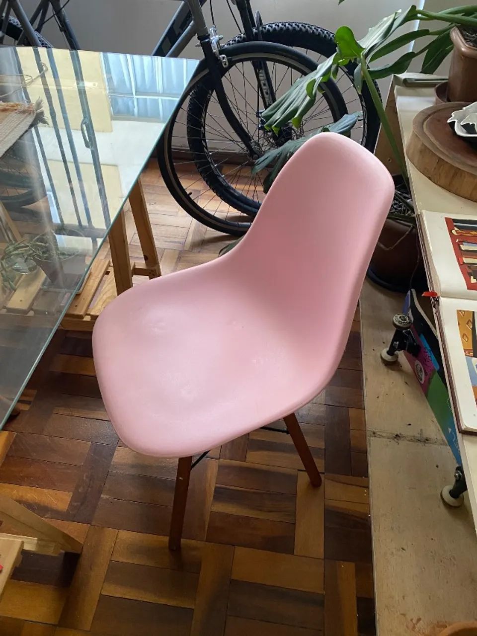 PAR DE CADEIRAS ROSA BEBÊ