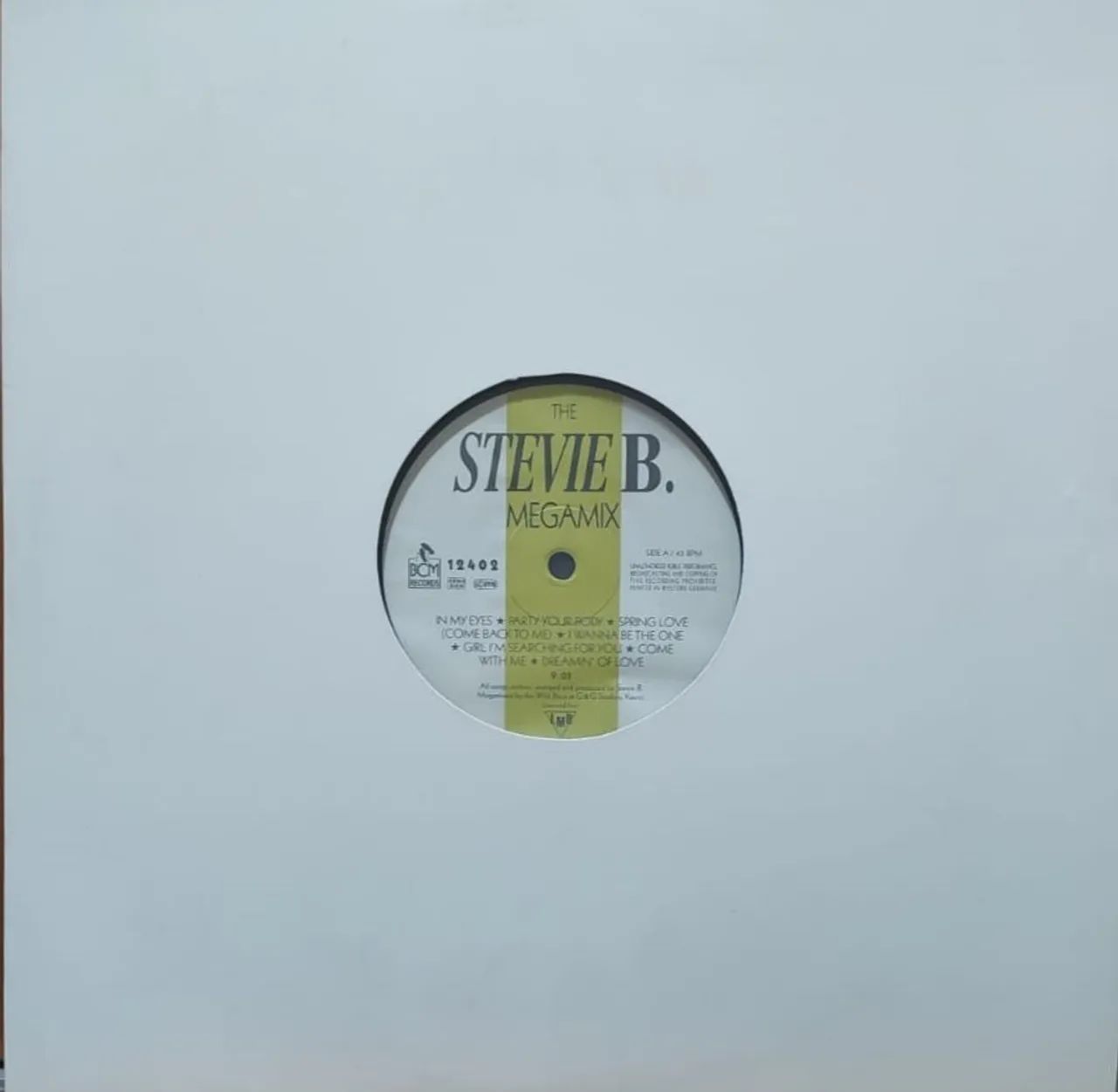 LP The Stivie B. Megamix ( Importado da Germany - 45 Rpm ) VG +++