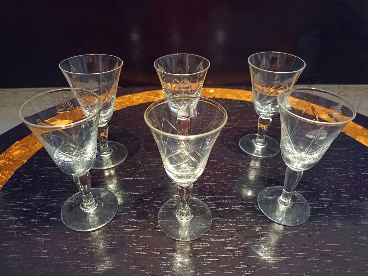 2 conjuntos com 6 taças de cristal lapidado cada. (RARIDADE) - Foto 3
