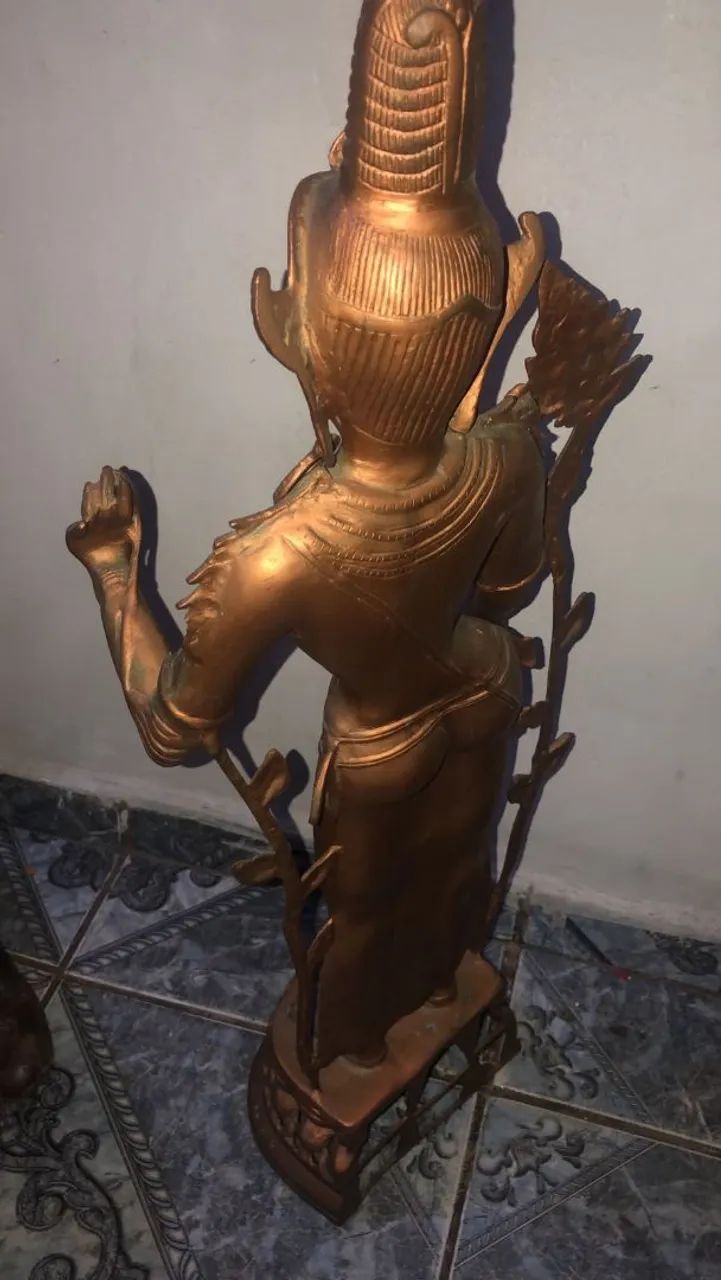 Escultura Em Bronze Antiga - Foto 2