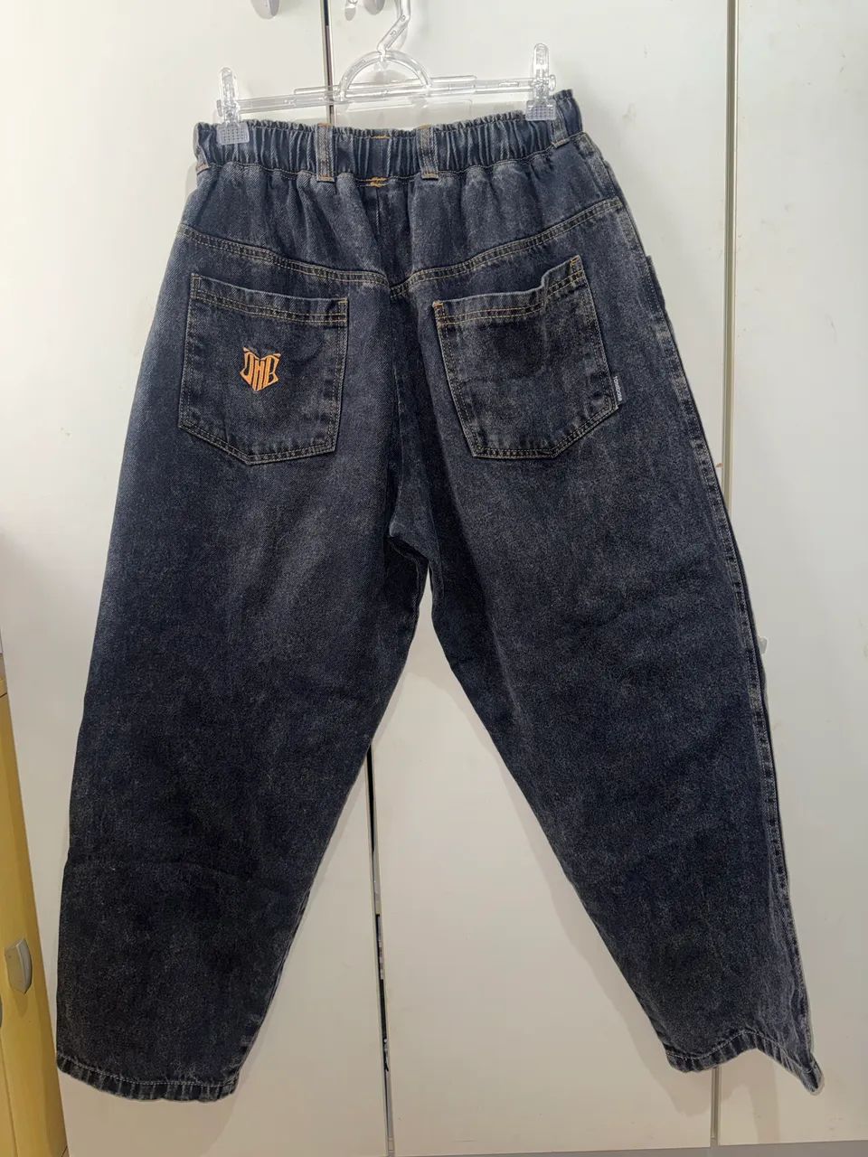 calça big jeans stone black g tnb