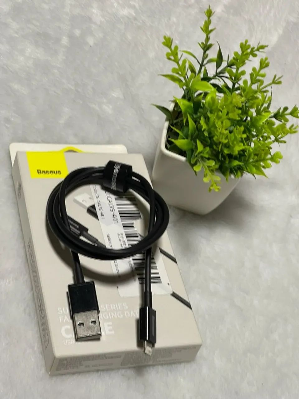 Cabo Lightning USB Baseus 1m Reforçado Alta Velocidade para iPhone e iPad - Foto 2