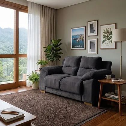 Sofa Luna 2 Lugares Tecido Veludo - Estofar