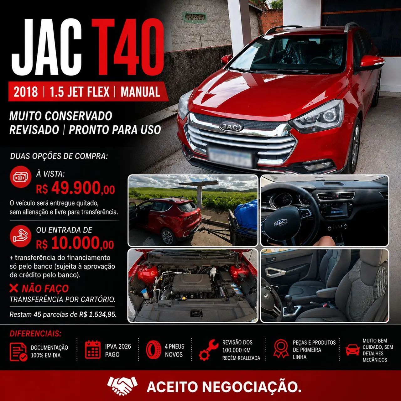 JAC T40 1.5 Jet Flex 16V 5P Mec. 2018