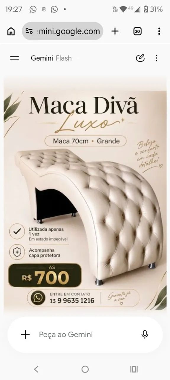Maca de luxo