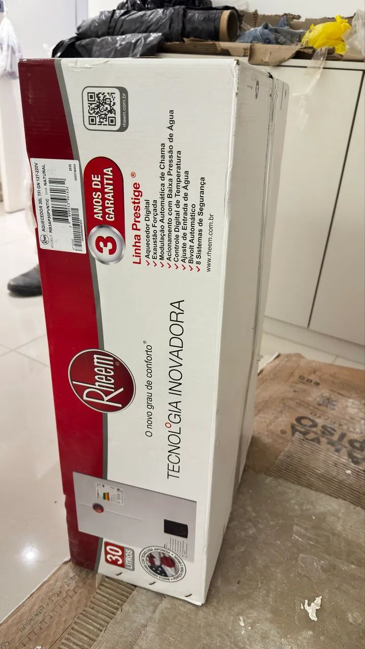 Aquecedor A Gás Rheem Digital 30 Litros - GN - Foto 2