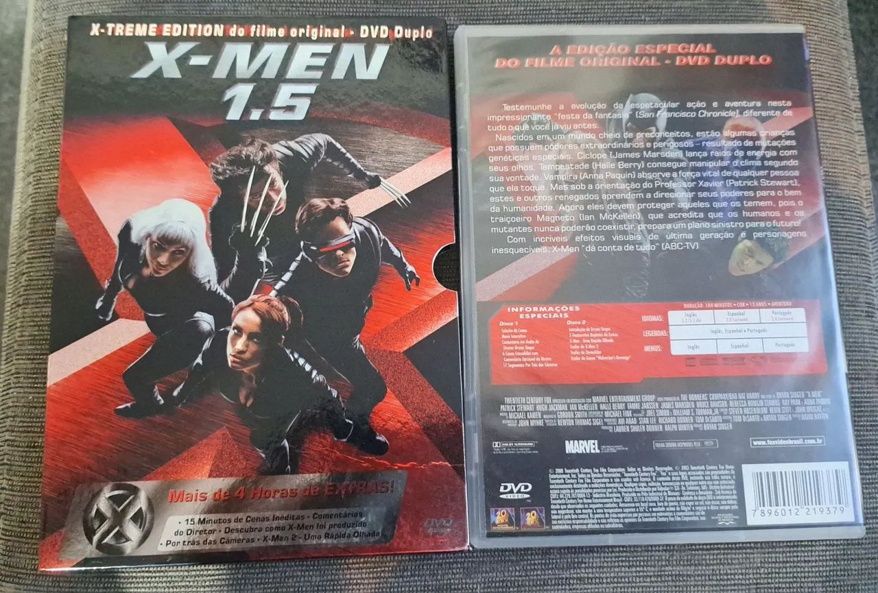DVDs Duplos X-Men 1.5 e X-Men 2 - DVD, Blu-Ray e Vídeo Cassete