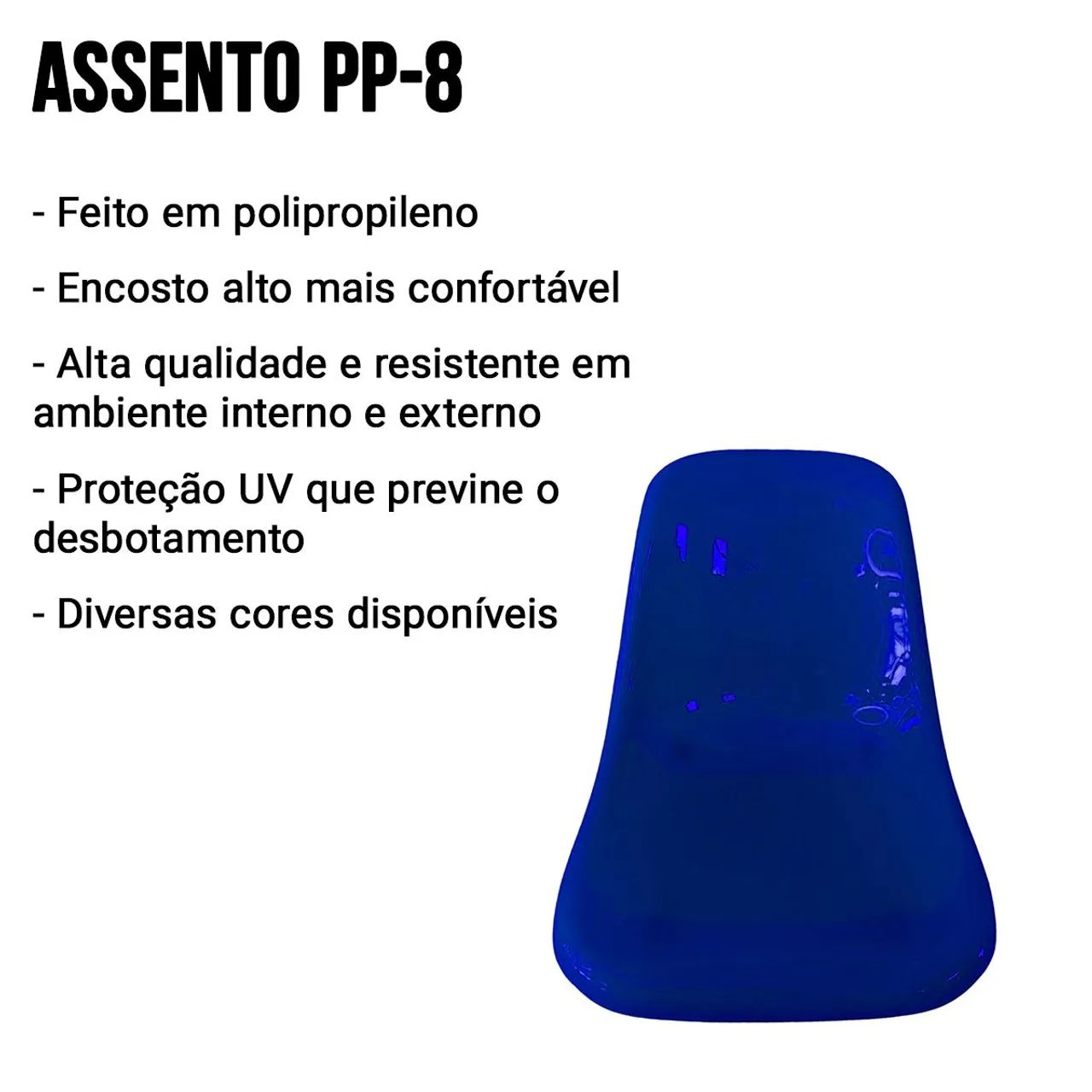 Assentos de Arquibancada Escritex PP08 Branco - Foto 2