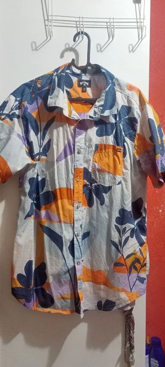 camisa florida billabong tamanho m