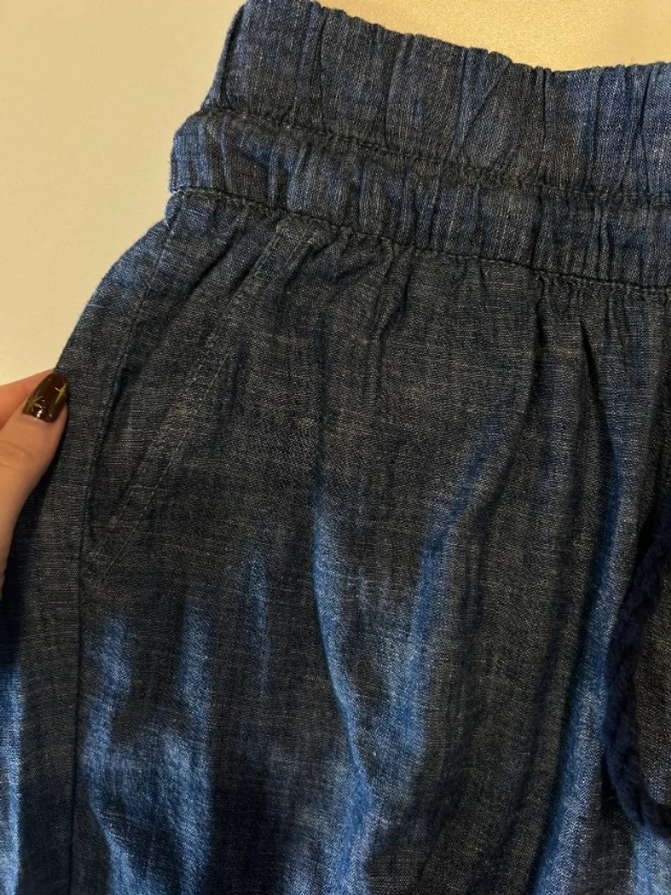 calça jogger marfinno/renner azul m - Foto 4
