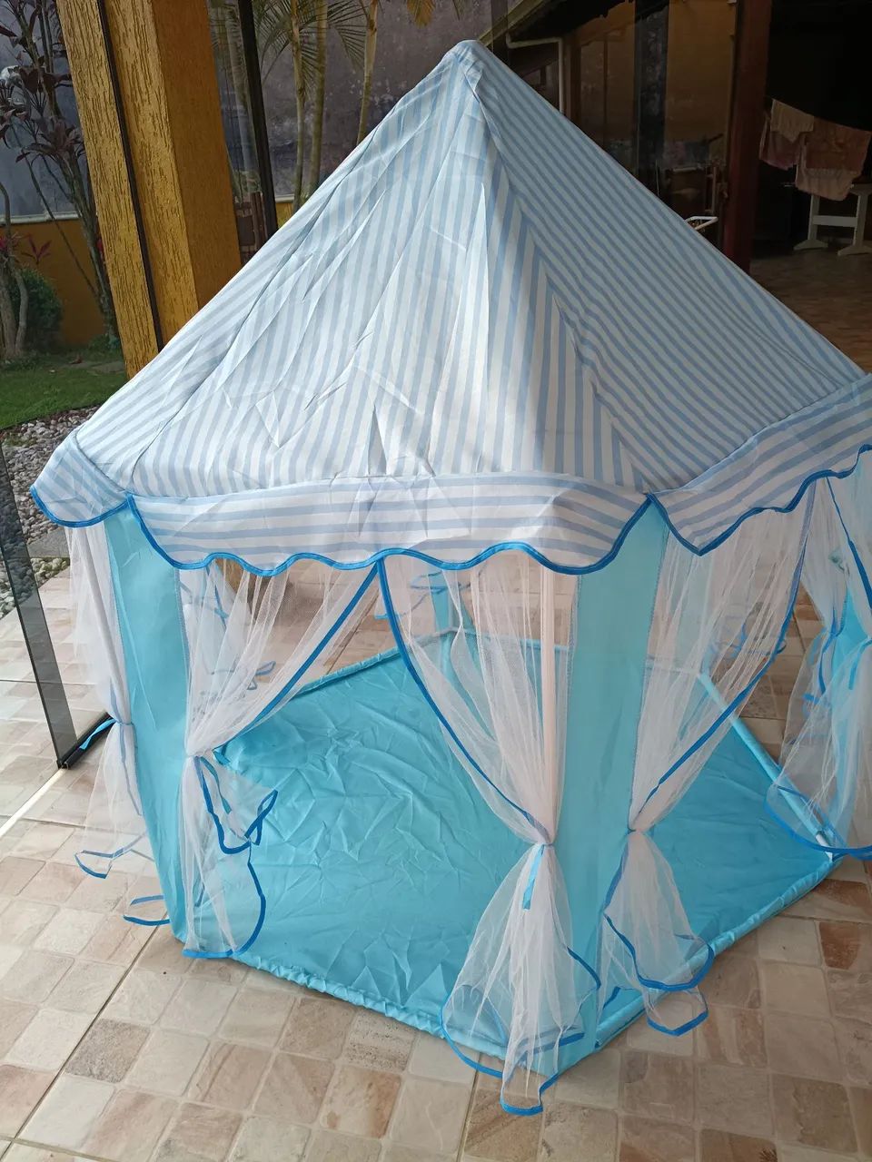 Barraca infantil Azul Castelo com led