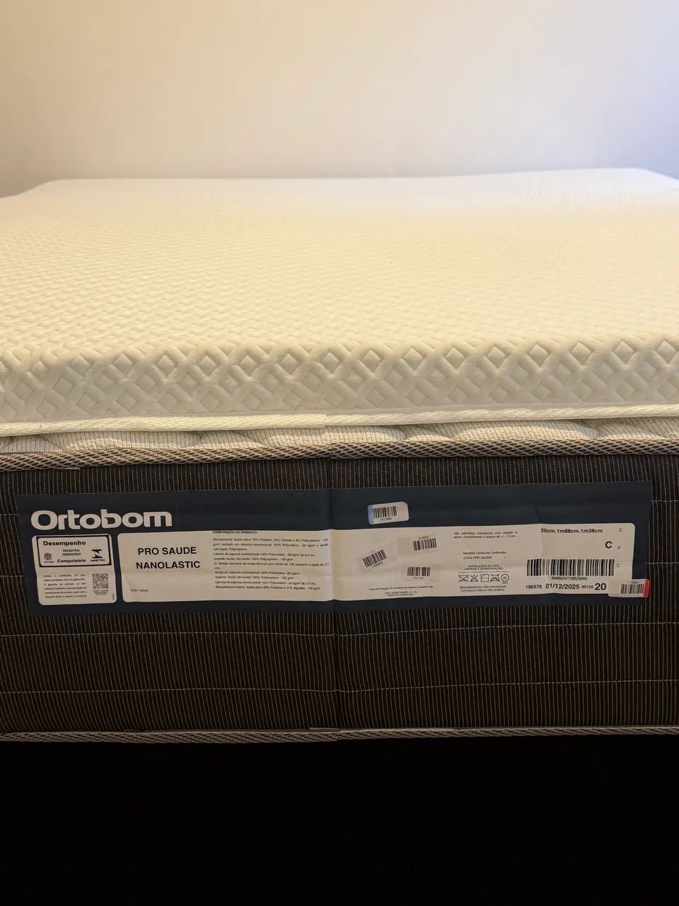 Cama Box Casal Ortobom Pró-Saúde Nanolastic + Colchão - Foto 4