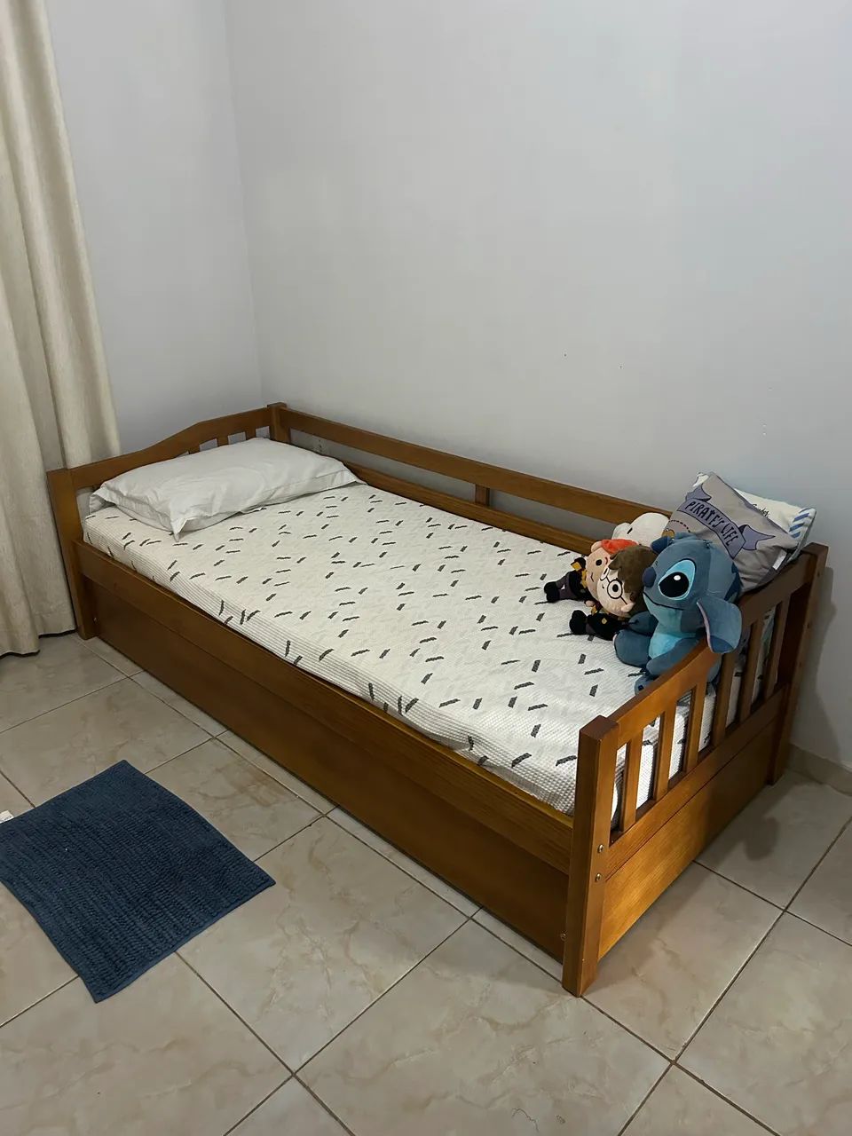 Cama infantil estilo sofá cama, em Madeira Maciça - Foto 2