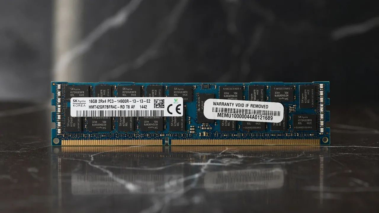 6 Memórias RAM 16GB DDR3 ECC REG PC3-14900R (Servidor) - Memória