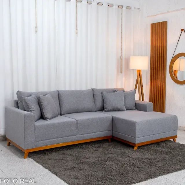 SOFÁ ARMÊNIA COM CHAISE  2.50M LINHO. PRONTA ENTREGA. - Foto 2
