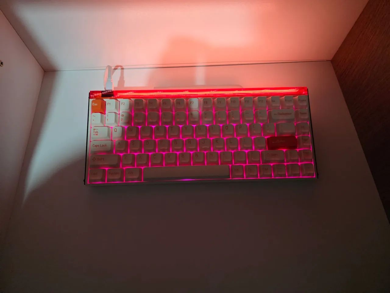 Teclado magnético Melgeek Made84 Pro laranja - Foto 3