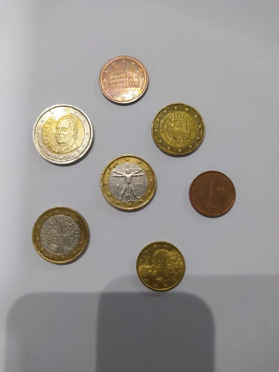 Conjunto de 7 moedas da Europa de diferentes países - Foto 2