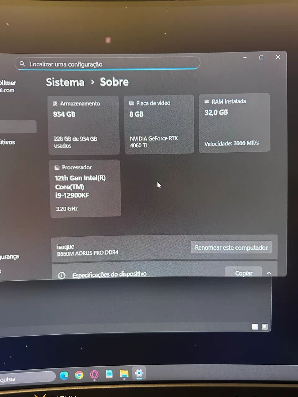 Pc gamer I9-12900kf 1tb ssd placa de video Rtx 4060ti e 32gb ram  - Foto 3
