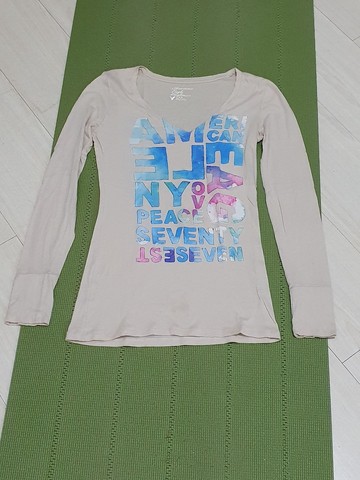 Camisetas de malha, manga comprida, American Eagle tam. M - Foto 2
