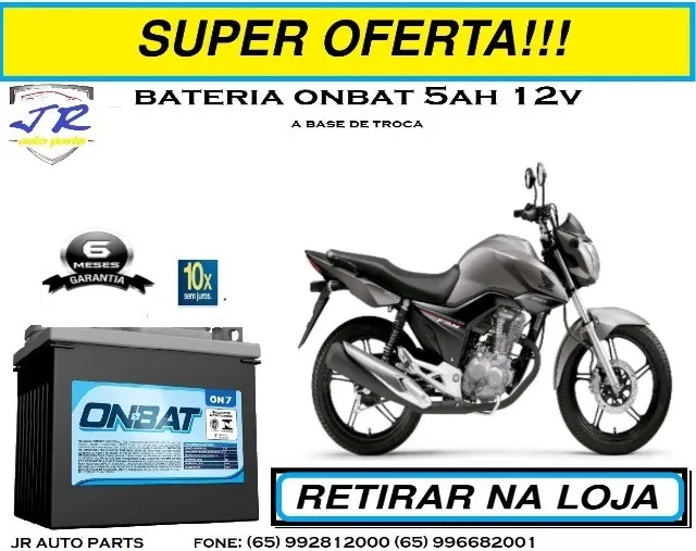 Bateria onbat 5ah Honda Fan 2016