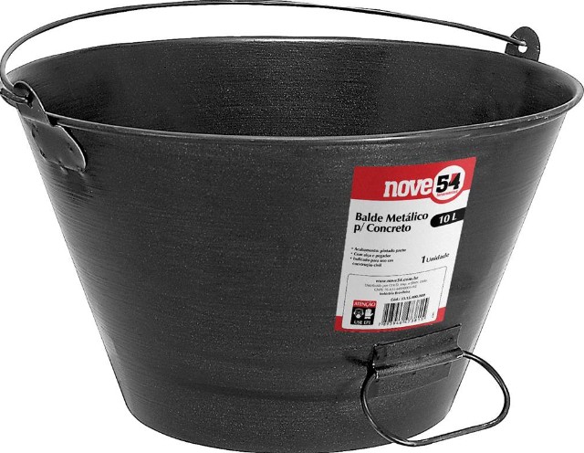 Balde Metálico para Concreto 10L Nove54