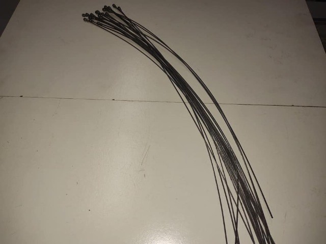 Cabos de aço antigo anos 80 para bicicletas curto freio dianteiro modelo pera. - Foto 3