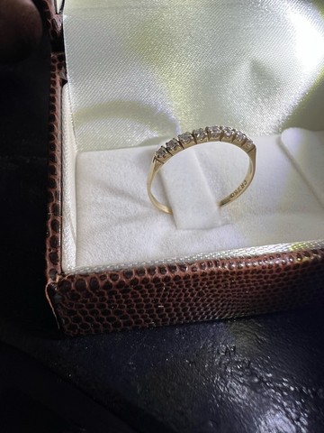 Meia aliança Ouro18k 