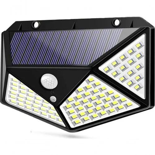 Refletor Solar LED 100 Leds - Iluminação Externa