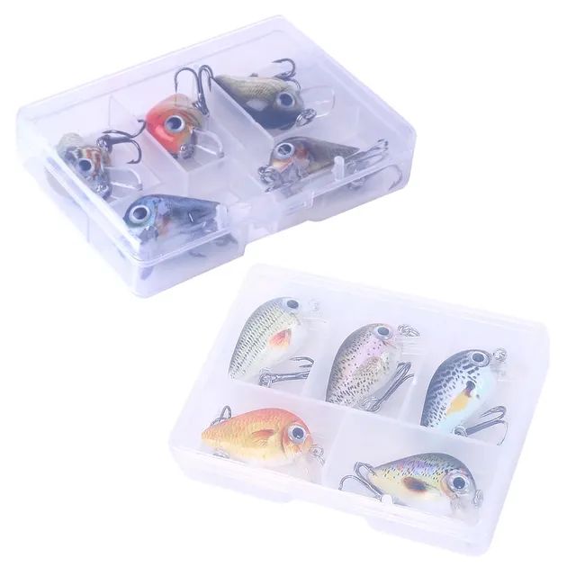 TREHOOK 5pcs 1.5g 3cm Mini Wobblers/Crankbait Fishing Lure