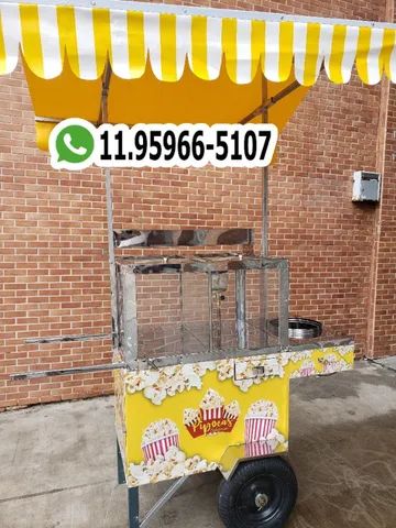 carrinho de pipoca amarelo  - Foto 2